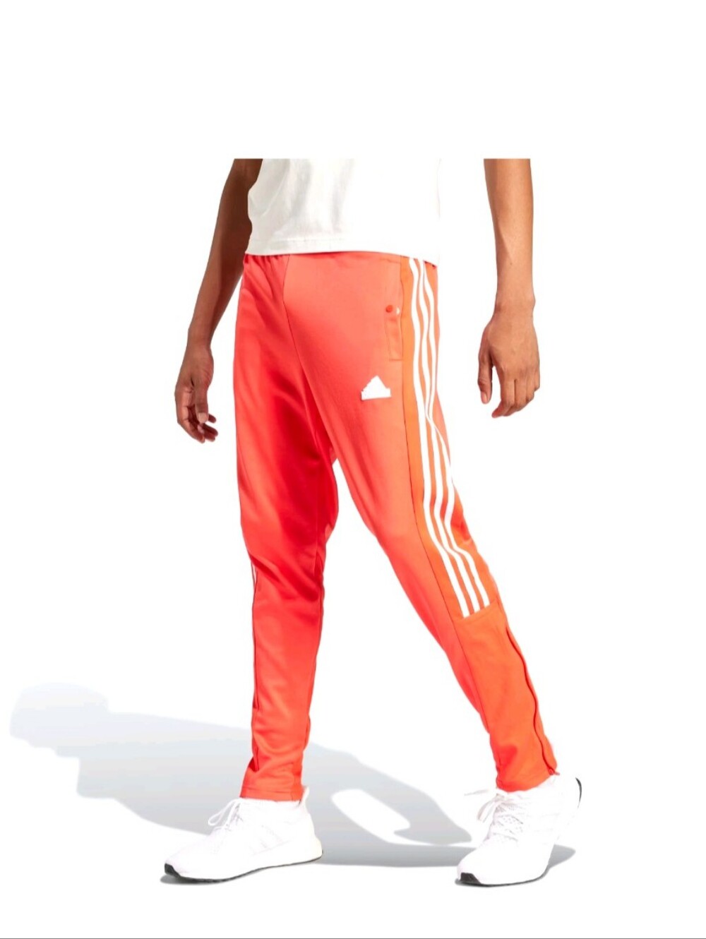 NWT Adidas Men's Medium Sportswear Retro Track Tapered Pants Bright Red Pockets